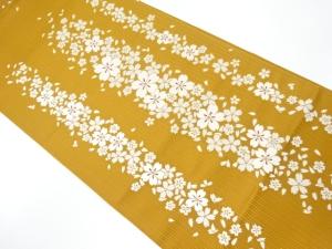 桜模様織り出し名古屋帯